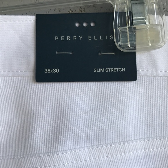 ♦️ Sz 38x30 | Perry Ellis | NWT Bright White Pants - Picture 7 of 16